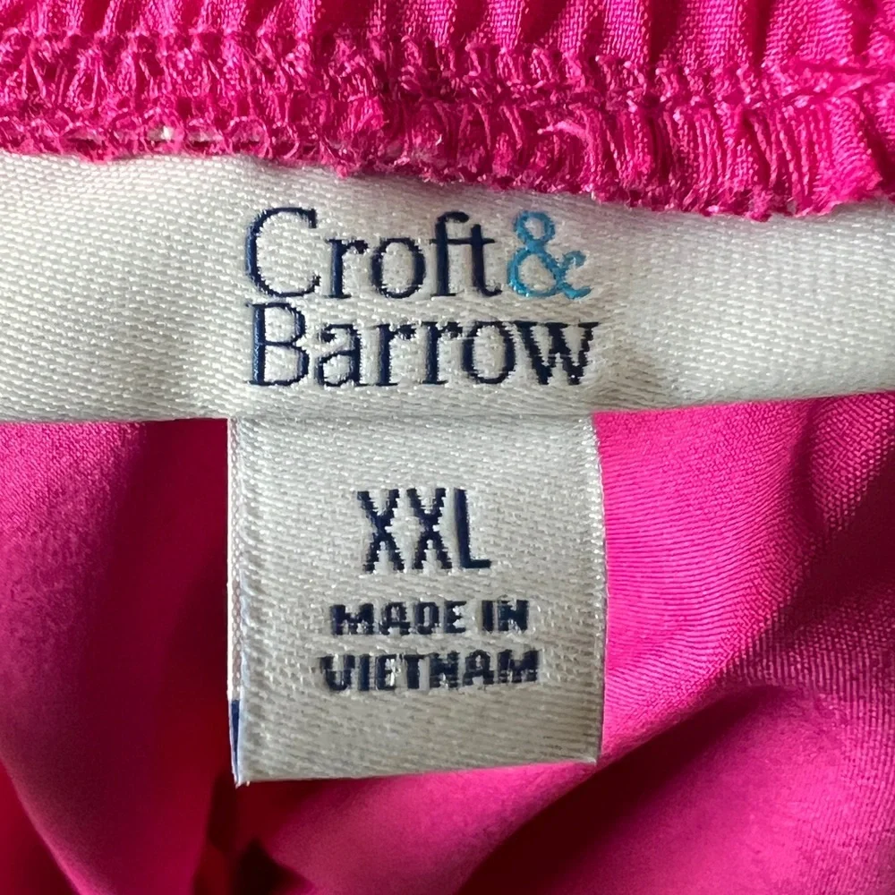 NWT CROFT & BARROW Plus Shorts in Fuschia XXL